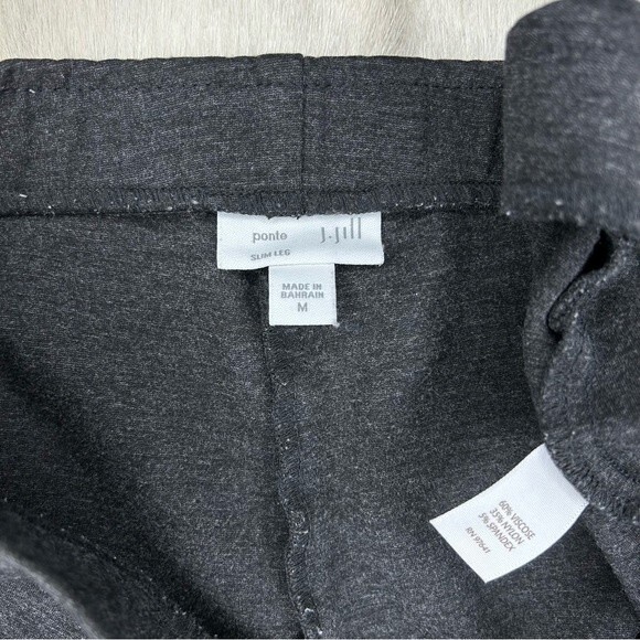 J. Jill Ponte Slim Leg gray trousers dress pants women's size medium - Picture 7 of 8